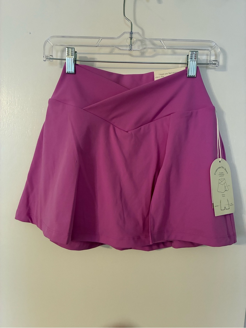 Logilates Purple Athletic Skort with V-Waistband and Slit Skirt